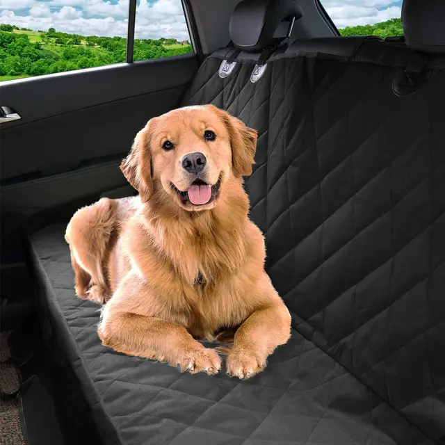 Dog car seat pad for cars trucks SUVs and other vehicles - universal pet rear seat pad for pets 2