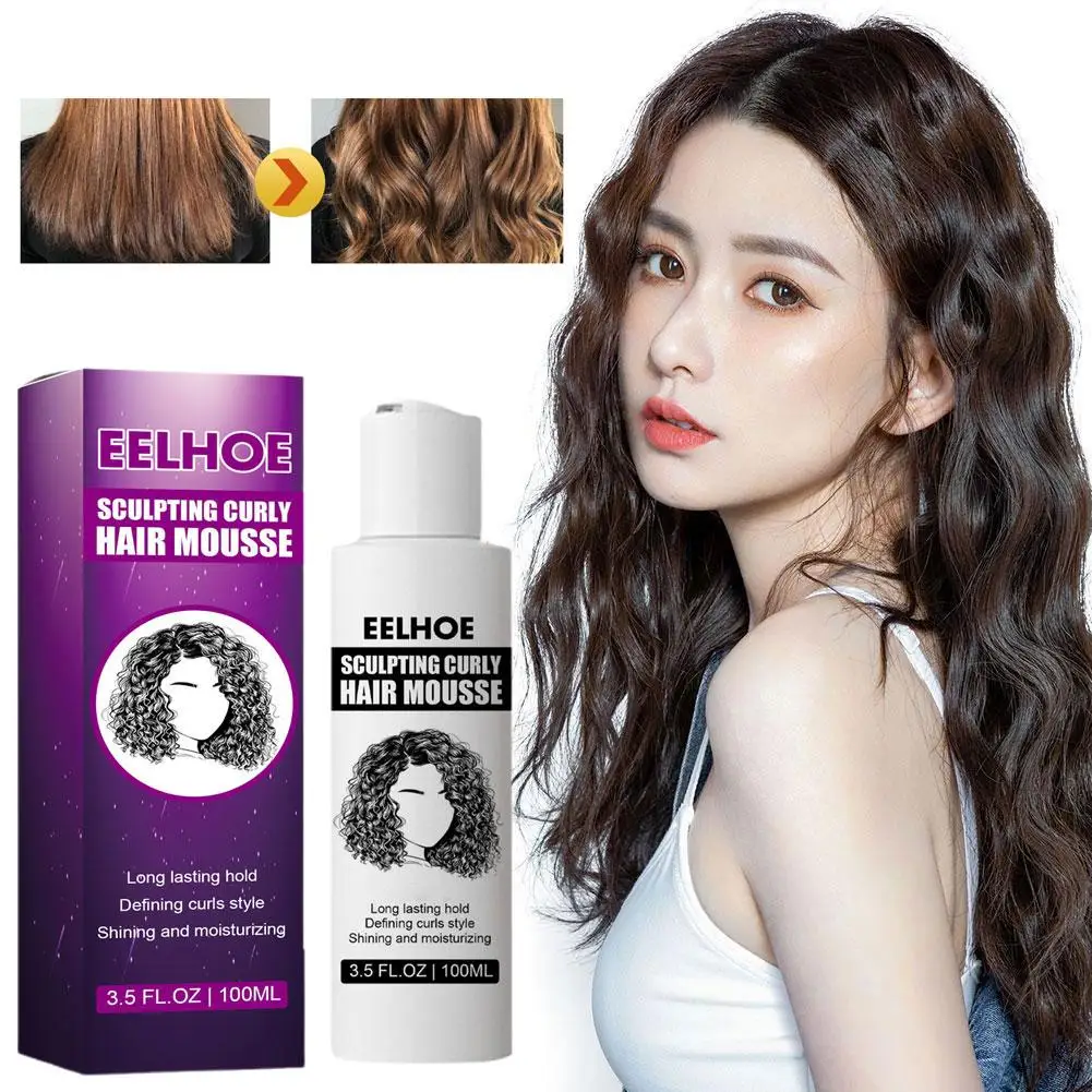Eelhoe Curl Enhancers Styling Elastin Anti-frizz Curly Curling Agent Hair Moisturizing Styling Hair Beauty Repair Care 100m A2n1