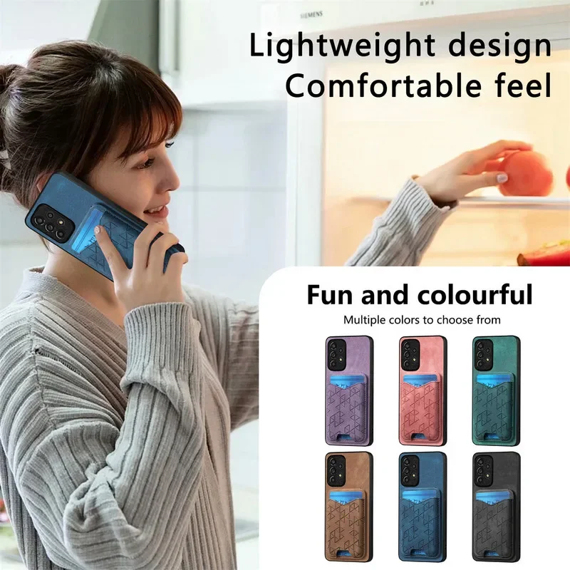 A52 A32 A22 A12 A71 5G Leather Back Case For Samsung Galaxy