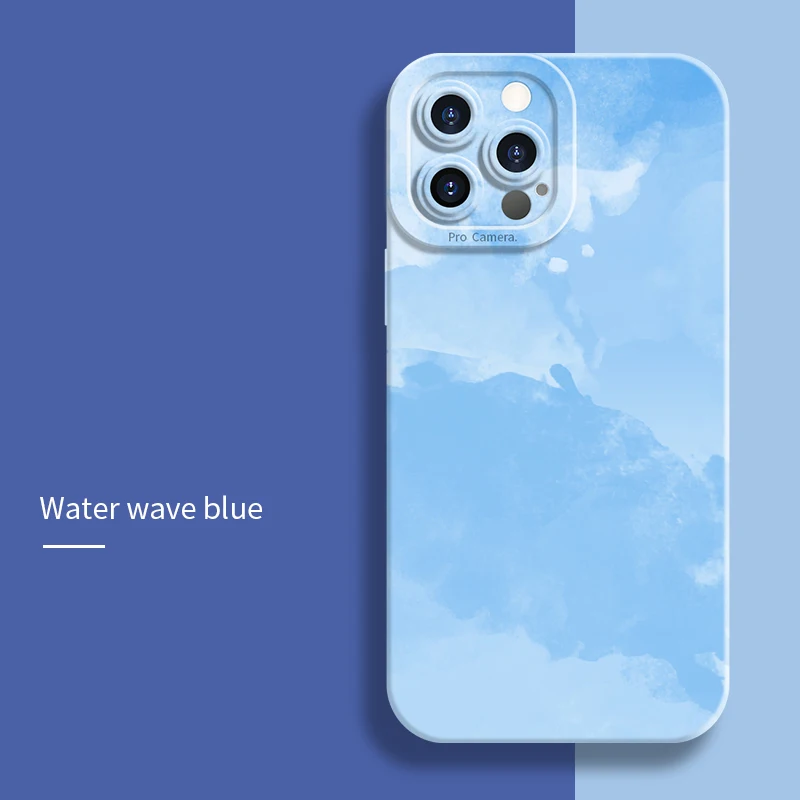 Rainbow Shockproof Soft Silicone Watercolor Painting Phone Case Cover