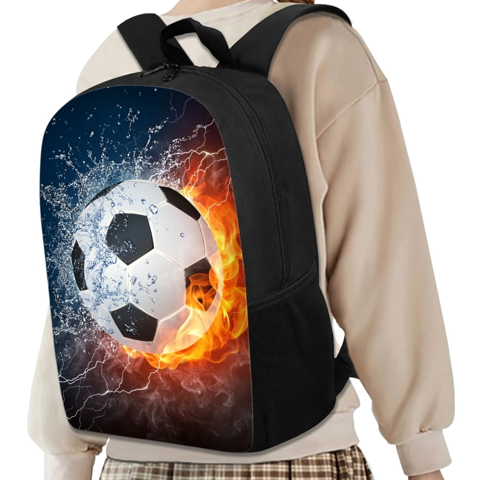 Futebol Futebol Print School Bag, 17 