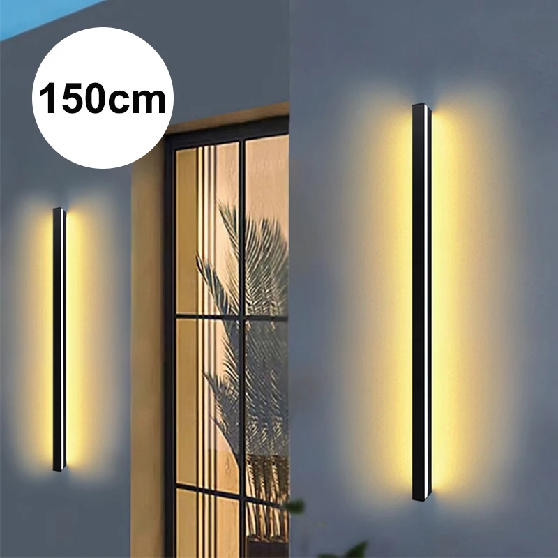 120cm 55cm Garden LED Wall Light Outdoor Waterproof IP65 Lighting AC220V Modern Long Wall Lamp Balcony Villa External Indoor wall light