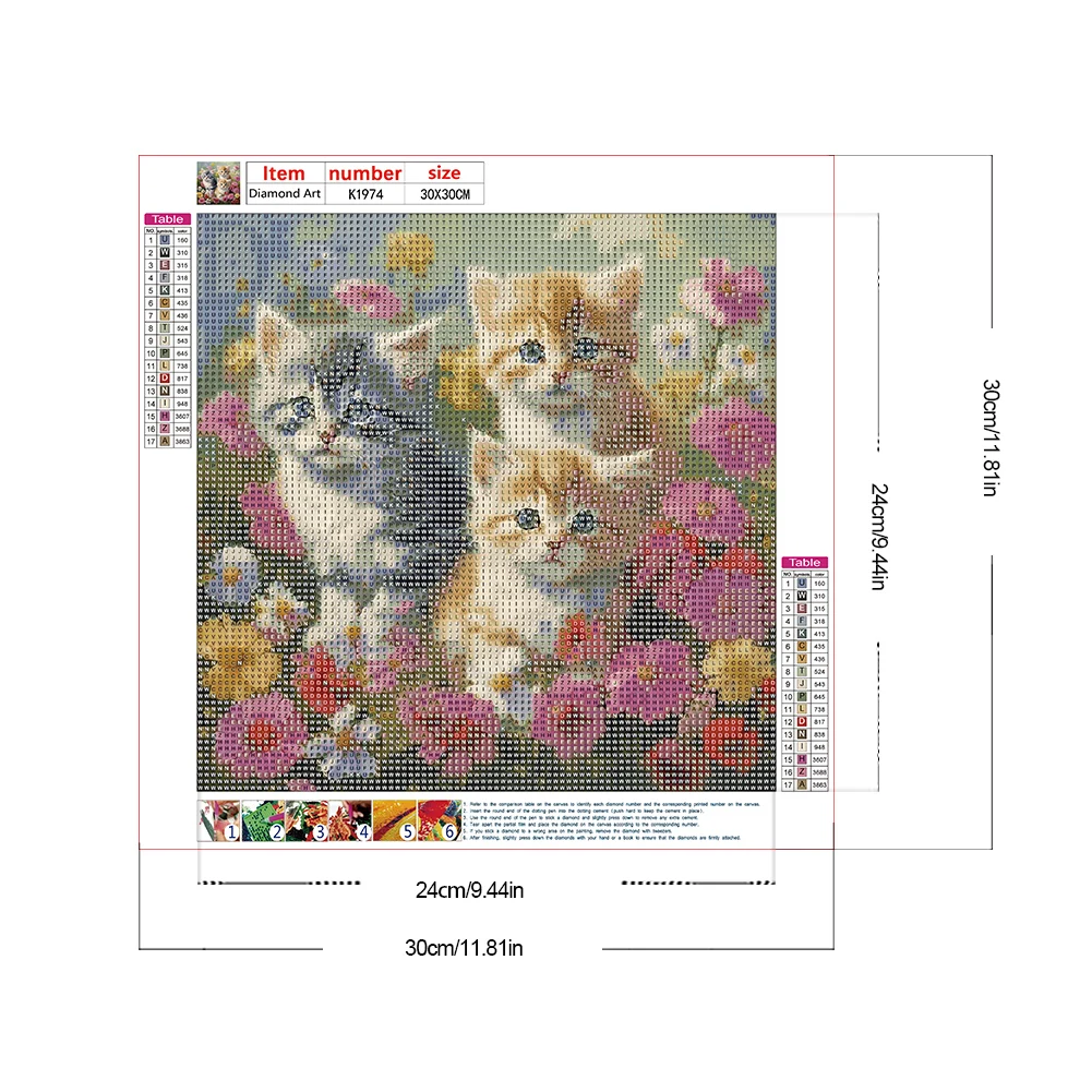 Cats 5D DIY Full Drill Round Diamond Painting Kit for Home Wall Room Decor