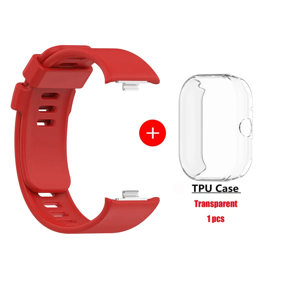 Silicone Strap and Protective Case for Smartwatch with Screen Protector