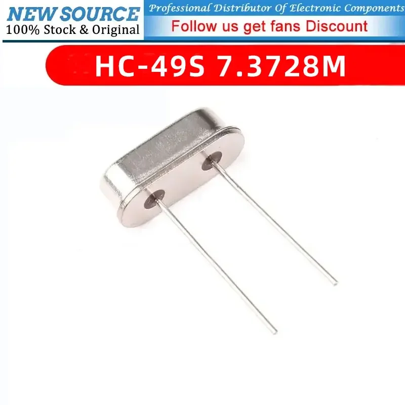 10pcs Crystal Oscillator 7.3728M Hz DIP 2pin 7.3728M Hzhz HC-49S Quartz Crystal Passive