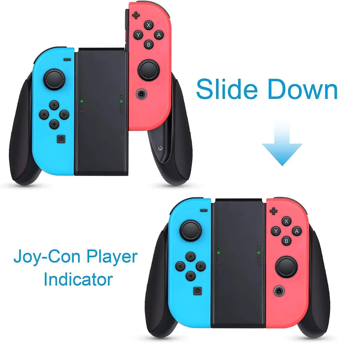 kit de poignée de contrôleur de commutateur de jeu 3 en 1 Compatible avec Nintendo Switch/Switch OLED Joy-Con – Image 5