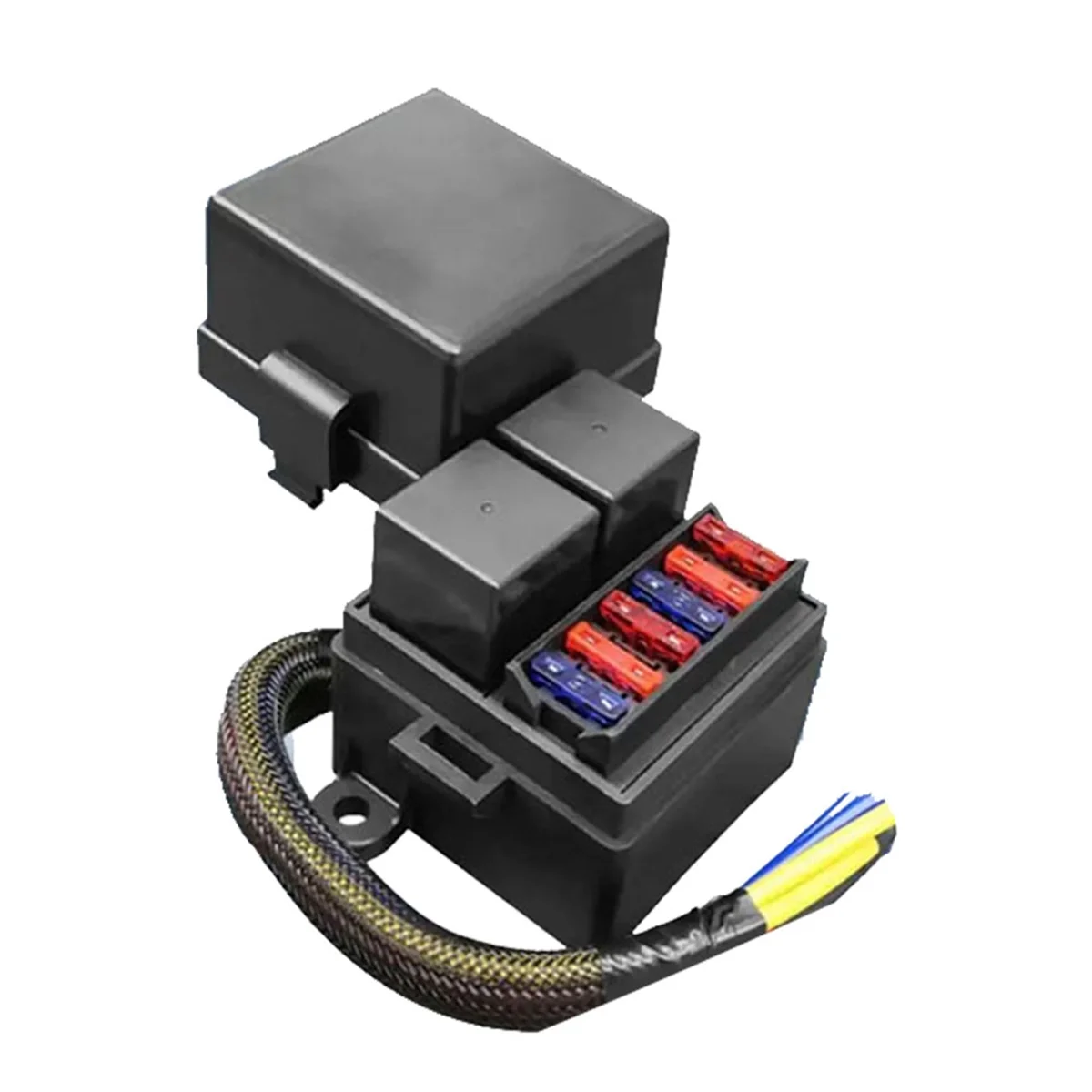 

Car Marine RV Boat Truck Fuse Relay Box Waterproof Pre Wired Holder Block Parts 14V 6 Atc Fuse Holder 2 Relay