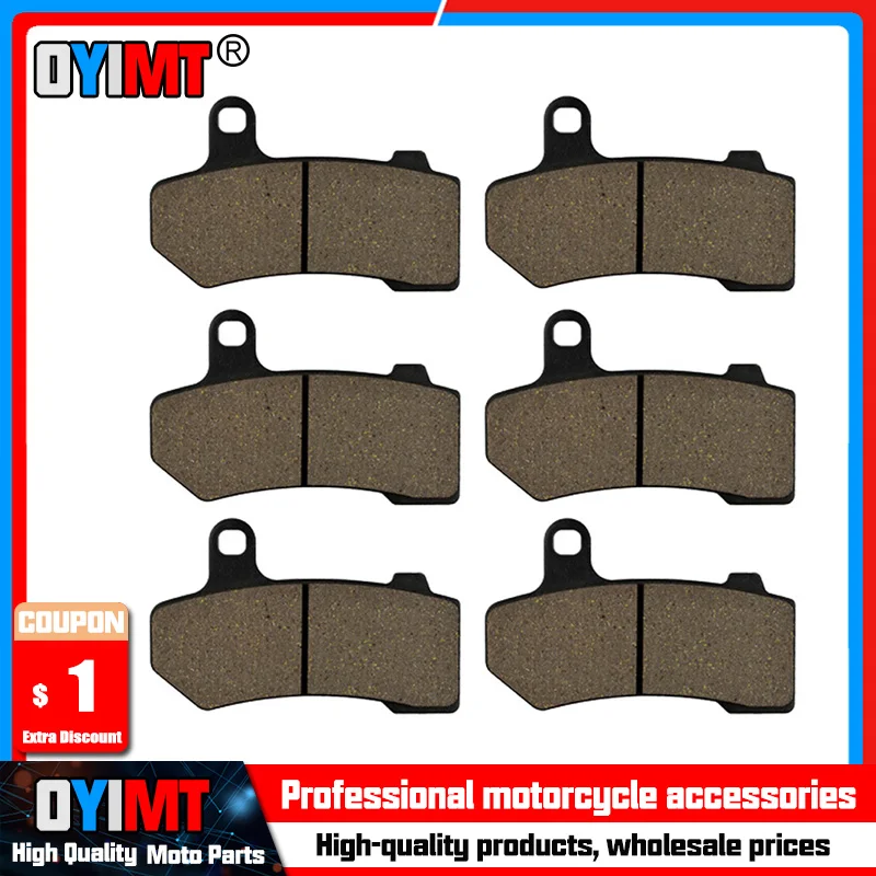 

Motorcycle Front and Rear Brake Pads for Harley FLHR Road King FLHRC Classic FLTR Glide FLHTC Electra FLHTCU Ultra FLHTCUL FLHT