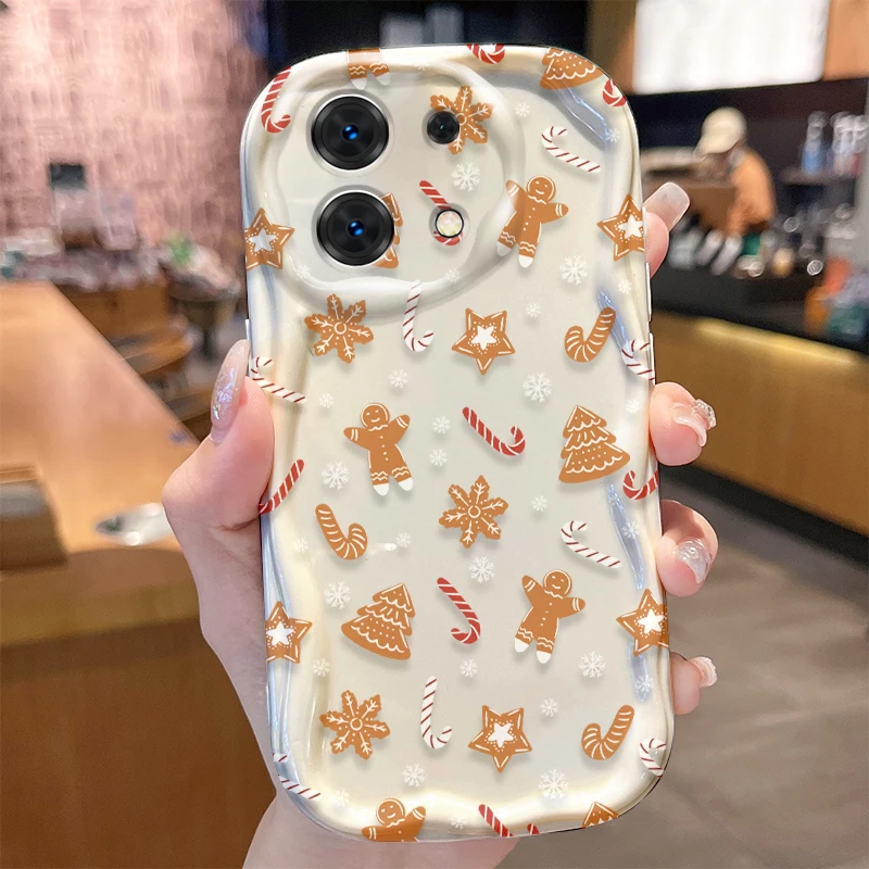 Santa Claus Christmas 3D Wave Pattern Phone Case