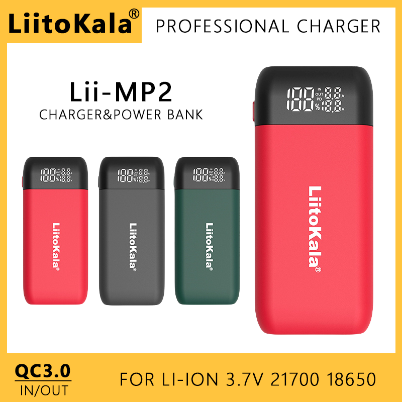 LiitoKala Lii-M4S Lii-402 Lii-MP2 18650  Battery Charger For 3.7V  26650 21700 14500 Fast charging  Smart  Charger