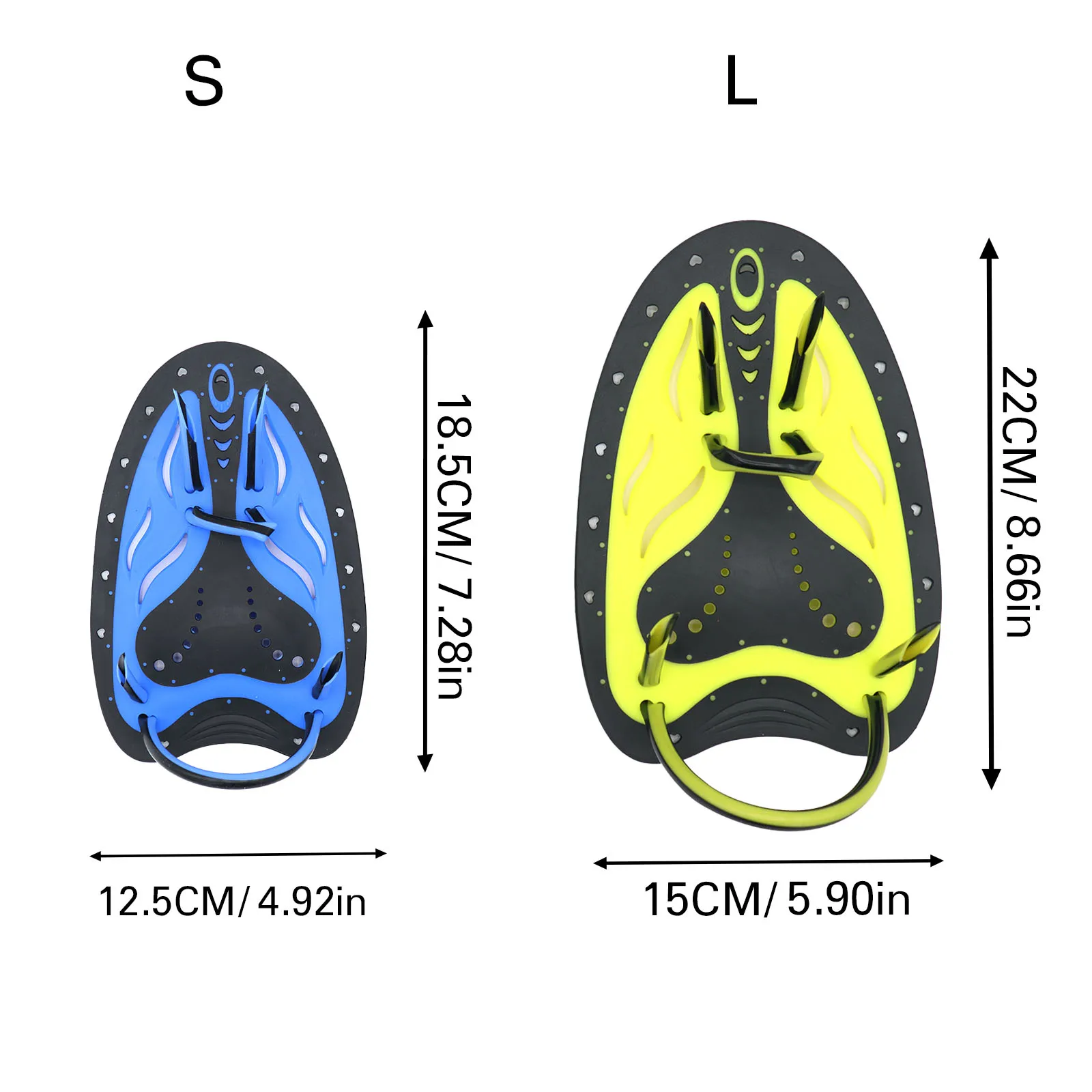 1Pair Swimming Paddles Power Hand Paddles Swim Training Tools Adjustable for Men Women Swim Hand Paddles 5