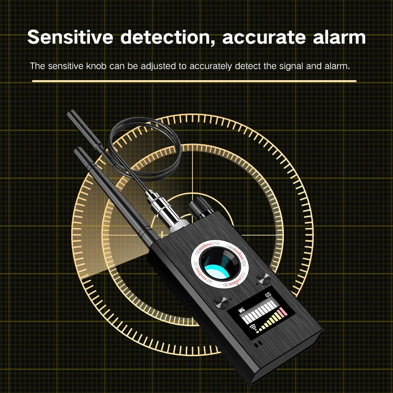 T9 Hidden Camera Detector Anti-spyware Mini Cam Spy Garget Bug RF Wifi Signal Scanner Hotel Travel Security Protect GPS Finder