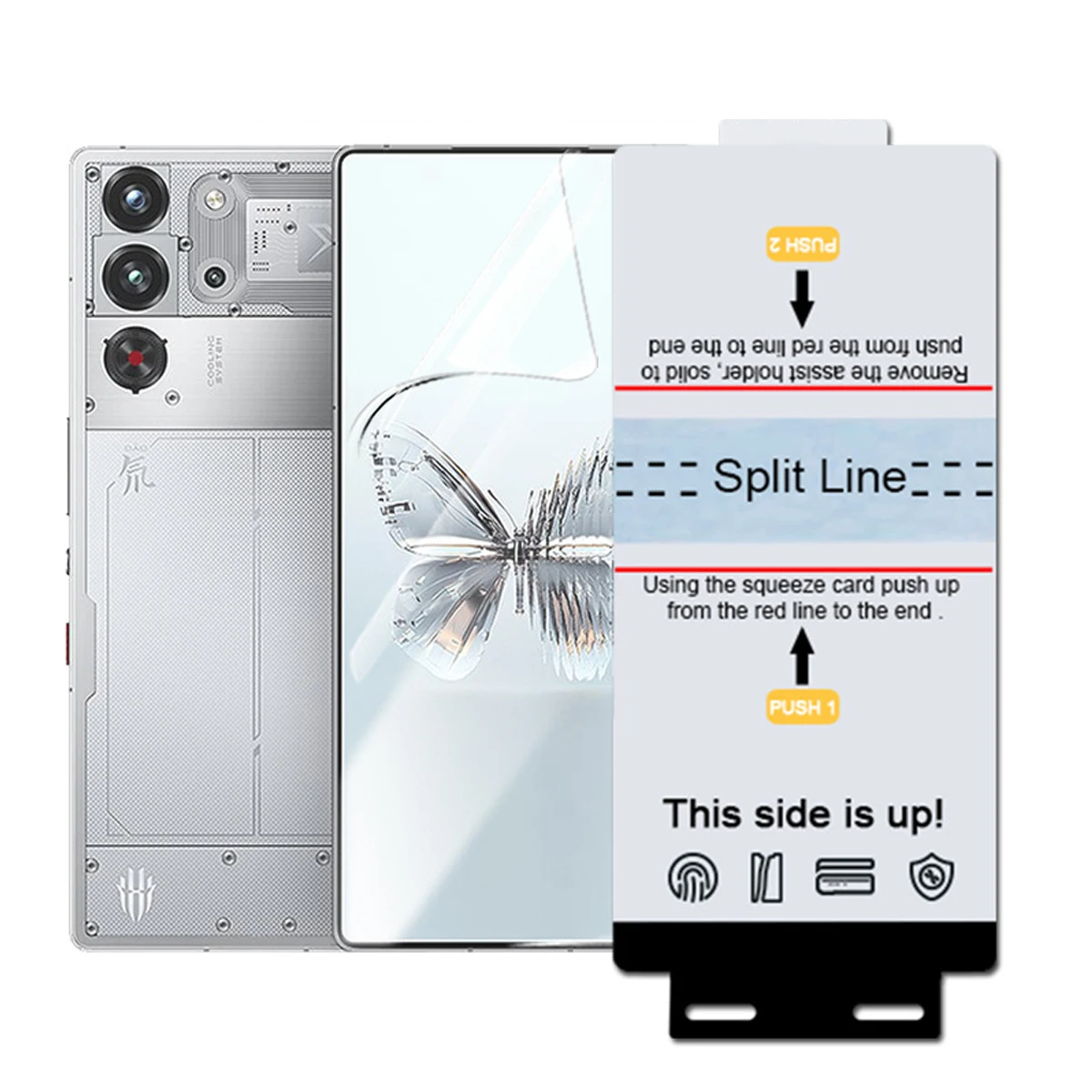 2-Pack HD Clear Front Hydrogel Self-Healing Screen Protectors with Installation Tools