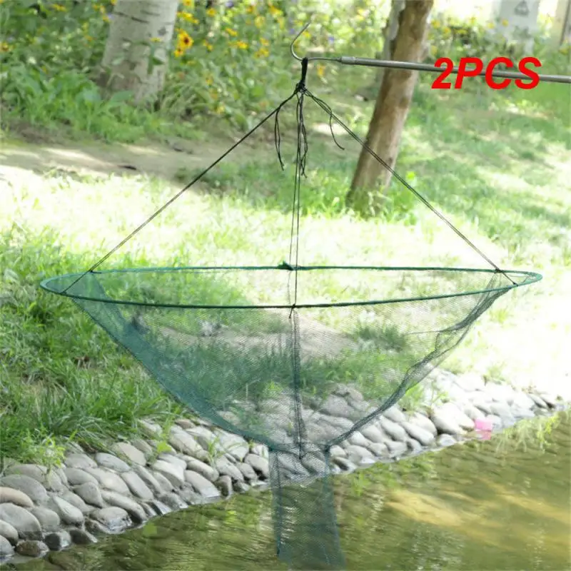 

2 шт., портативная Большая складная рыболовная сеть