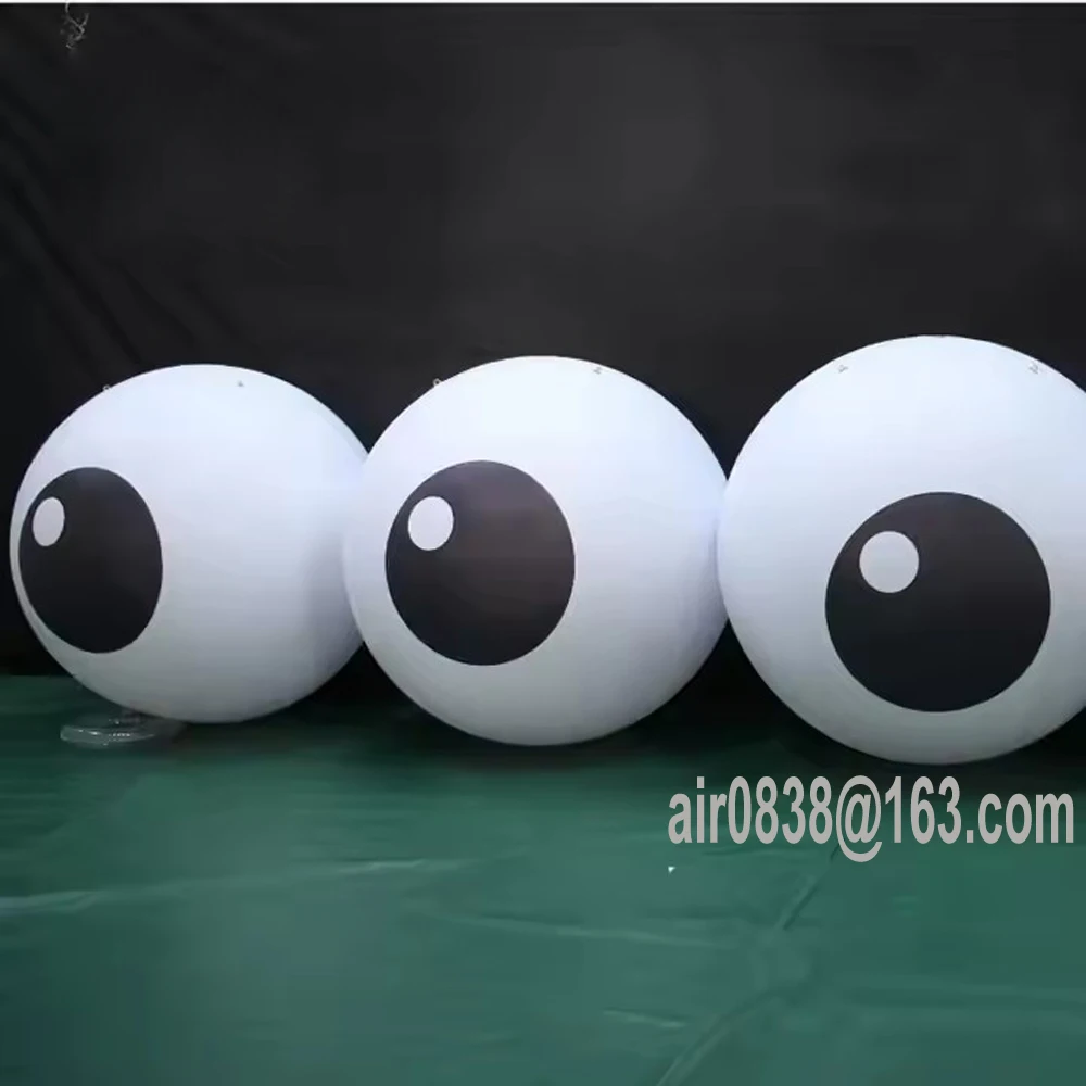 Hanging Giant Inflatable Eyeball Large Led Eye Ball Model Airtight PVC Ghost Eyes Beach Ball For Halloween Decoration 2
