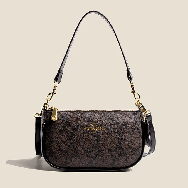 Sac sous les bras en cuir PU pour femmes, sac à bandoulière rétro imprimé Floral, sac à main de luxe de styliste élégant pour dames 1