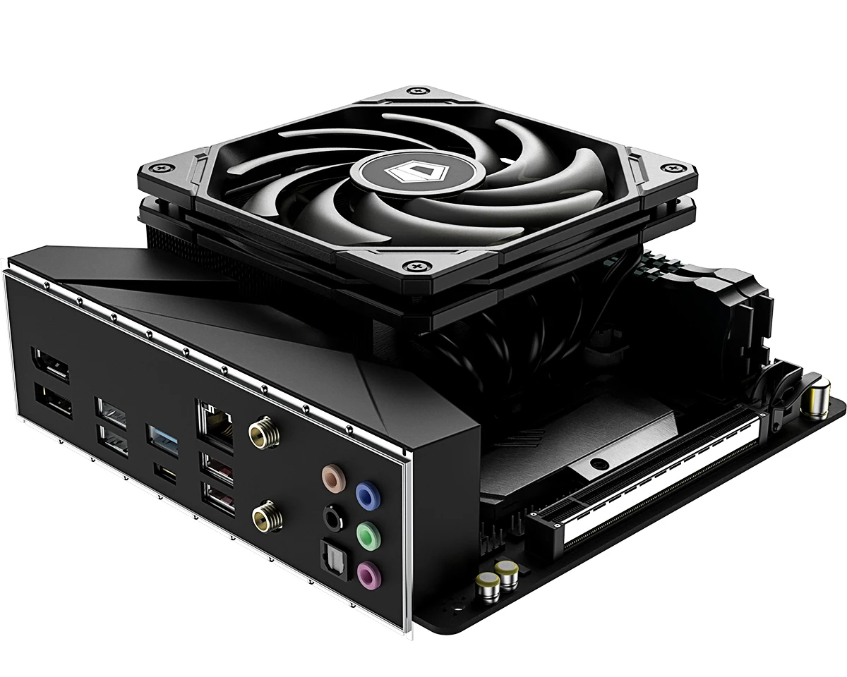 Id-cooling Is55 Black Low Profile Cpu Cooler 55 mm Heighttdp 125wlga1700 am Heatpipes Cpu Air Cooler 120 mm Pwm Fan - Imagem 6