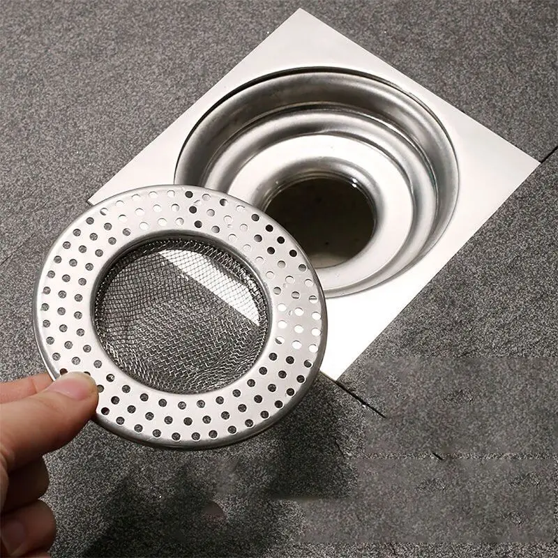 

Сток в полу из нержавеющей стали Strainers Ванная комната Кухня анти-Блокировка канализации анти-мусор уловитель волос сетка крышка сливной фильтр