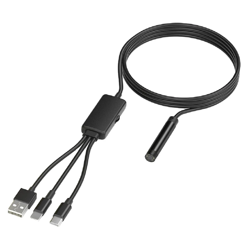 

Водонепроницаемый эндоскоп высокой четкости, подходит для Apple Android Type-C, 3 в 1