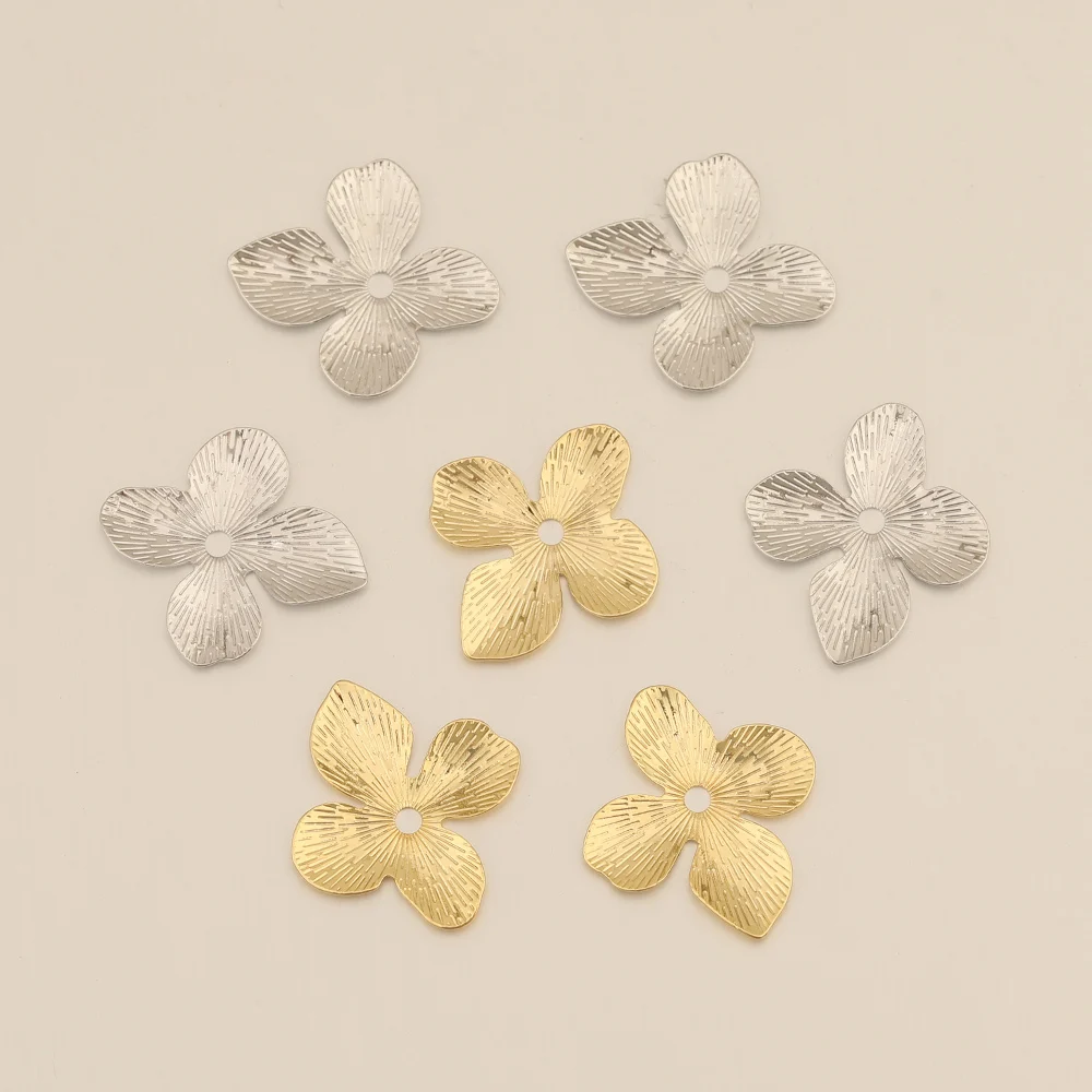 Cordial Design 17*18MM 50Pcs Jewelry Accessories/Genuine Gold Plating/Jewelry Findings & Components/Flowers Plates/DIY Hand Made 1 Cordial Design 17*18MM 50Pcs Jewelry Accessories/Genuine Gold Plating/Jewelry Findings & Components/Flowers Plates/DIY Hand Made - cordial