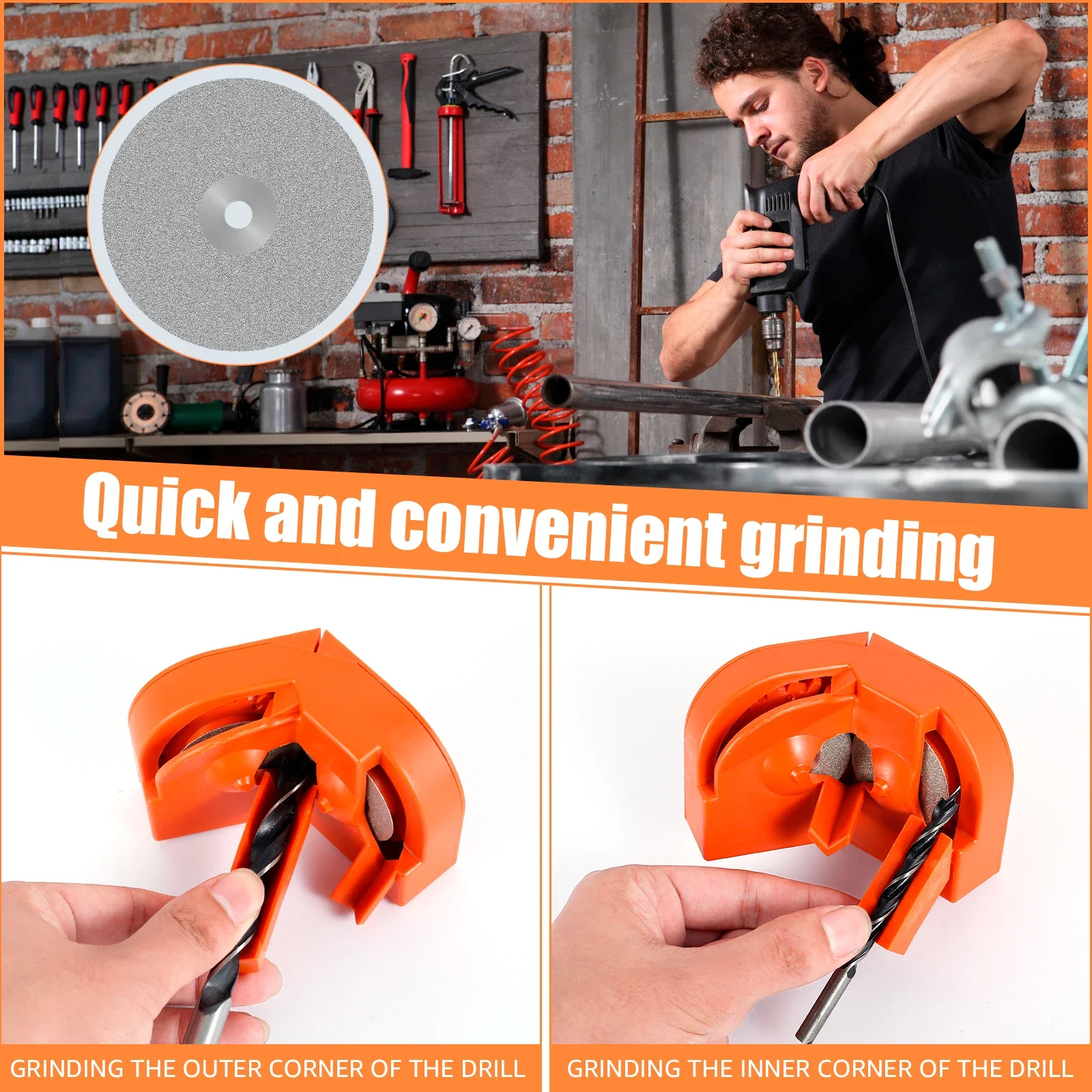 10Pcs Drill Bit Sharpening Disc Flat Lap Grind Wheels Multipurpose Drill Bit Grinding Discs For High Speed Steel Twist