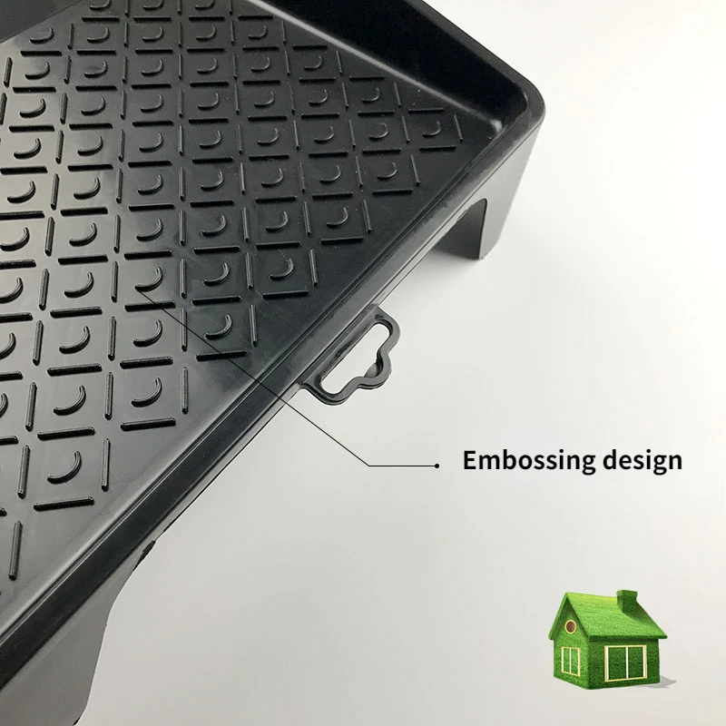 10 inch Paint tray for decorative wall decorative tool with pattern black plastic paint pan roller brushing tool 35*30*7.5cm