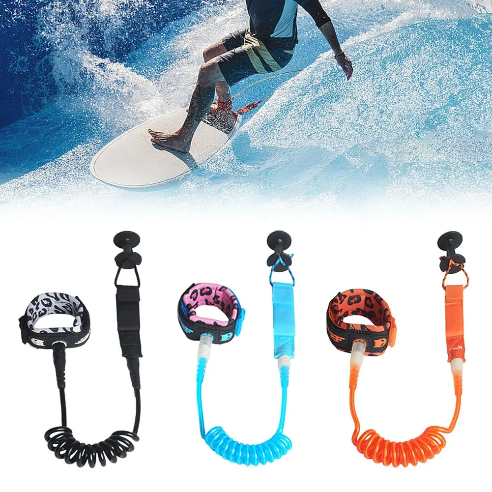 1Pc Surf Sup Ankle Leash Surfing Elastic Coiled Stand UP Paddle Board Leg Rope Surfboard Ankle Leash Surfboard Leash Leg Rope