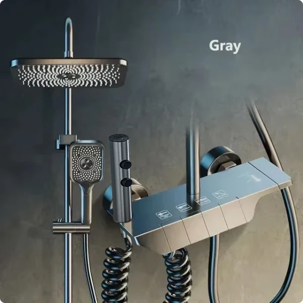 Duscharmatur-Set, 4-Funktionen, Duschthermostat, Heiß- und Kaltduschen, mitteldruckige Duschsysteme für Badezimmer – Detail 3