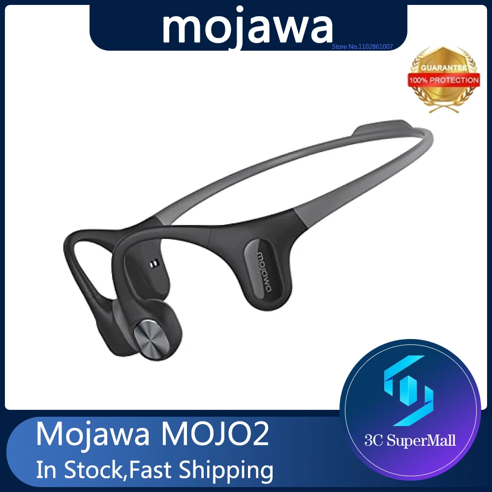 

Оригинальные наушники Mojawa MOJO2 с костной проводимостью, Bluetooth, Спортивные Беспроводные наушники с открытым ухом, водонепроницаемая гарнитура для бега IP67