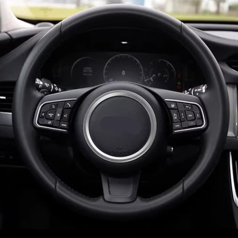 Jaguar Steering Wheel Center Ring Decoration with Aluminum Sequin Frame