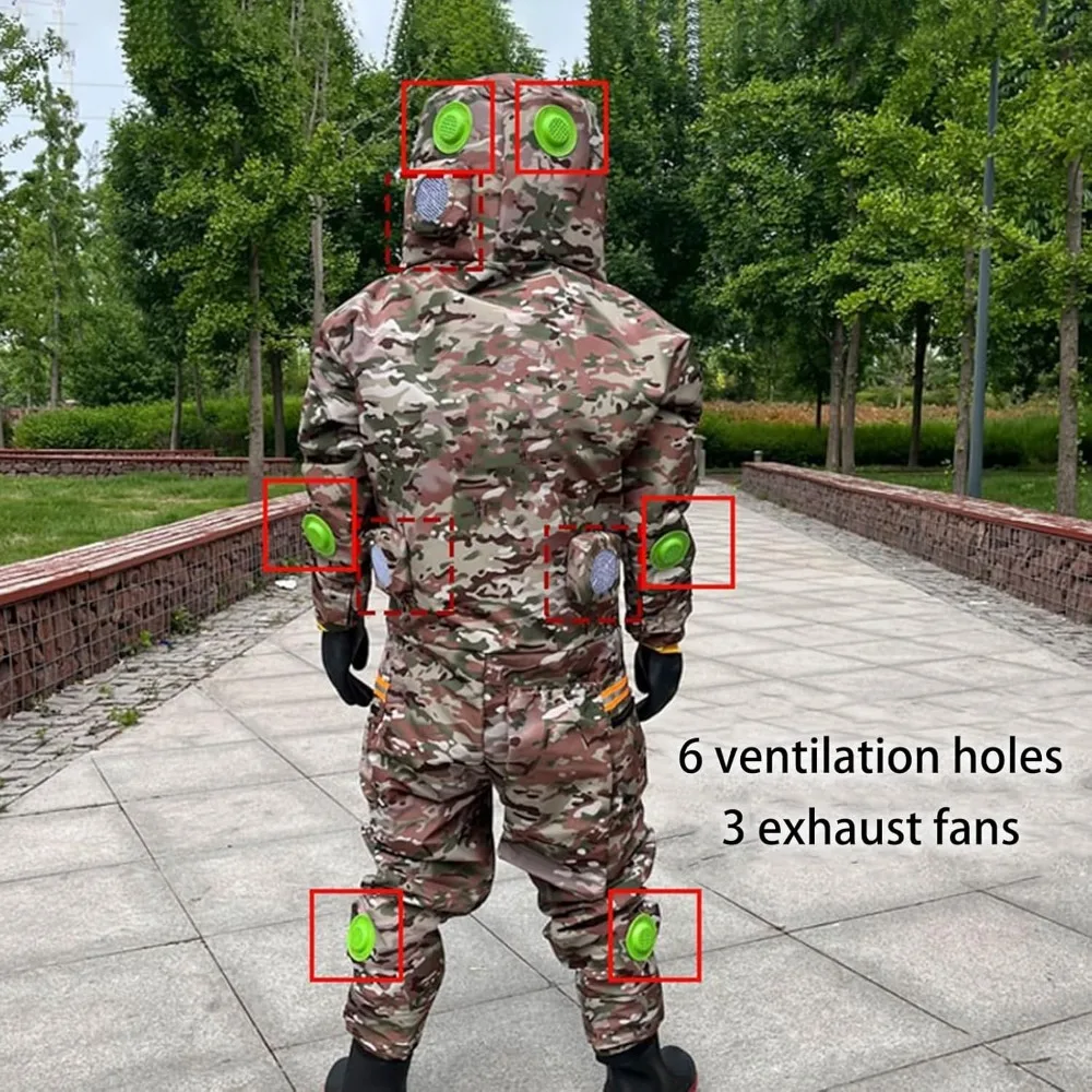Bee Suit Ventilated Beekeeping Suit Sting Proof Beekeeper Suit,Multi-Size Bee Outfit for Backyard Keeper Protective Clothing