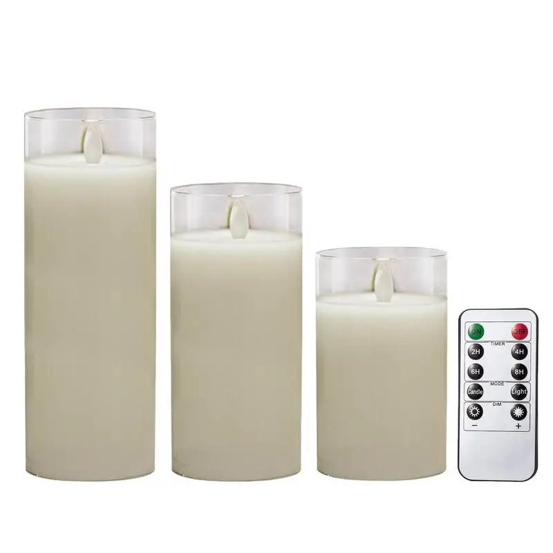 

3 set Flameless Candles Creative wishing Led Tea Light Warm Atmosphere Realistic Candles For Wedding Christmas Decorations