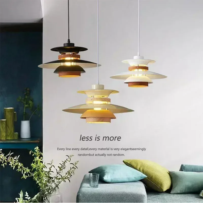 

Nordic Danish Design LED Pendant Light Hanging Chandeliers Colorful Umbrella Lamp Dinning Table Ceiling Decor Kitchen Droplight