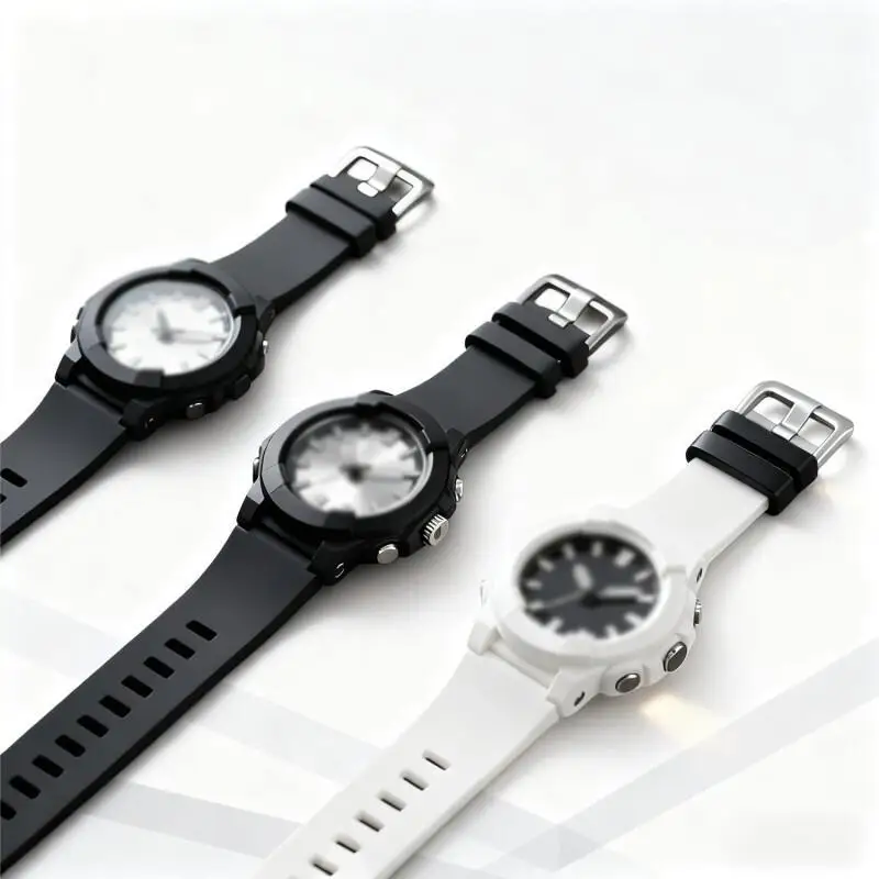 Durable Black Silicone Watch Strap Loops - Premium Rubber Bands Accessory Holder (Various Sizes)