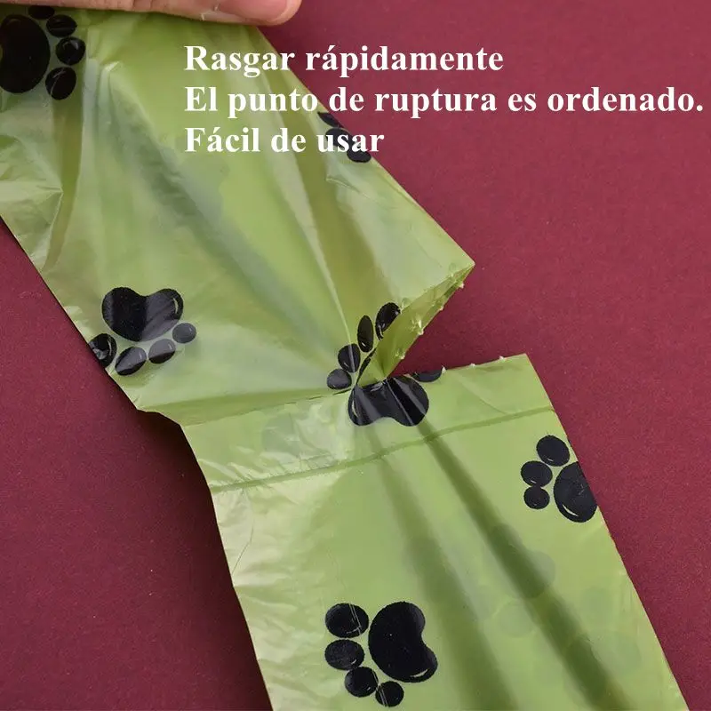 Bolsa de basura Biodegradable para mascotas, 36-42 rollos de bolsas para caca de perro, a granel, bolsas de caca censuradas, bolsas de residuos degradables para gatos, dispensador de caca de perro