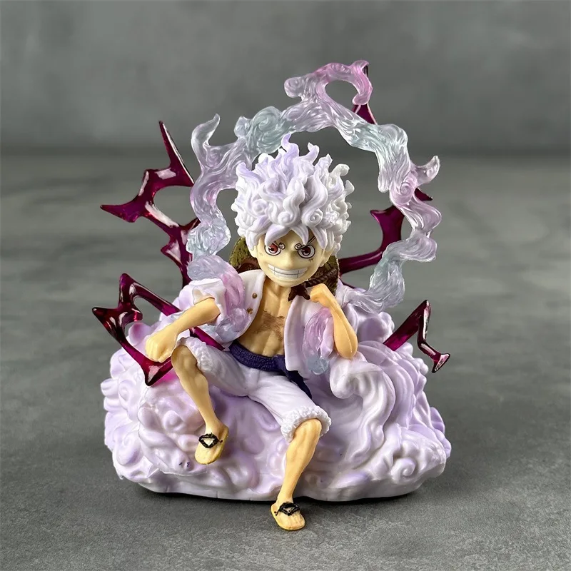 

10cm Fifth gear Nica Luffy sitting Nica Luffy Anime Action Figure Model Pvc Statue Doll Collection Decoration Toys Gift