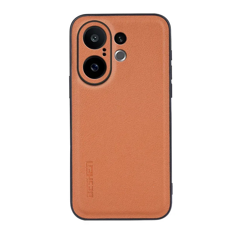 Premium PU Leather Shockproof Matte Hard Case - Silicone Protective Shell