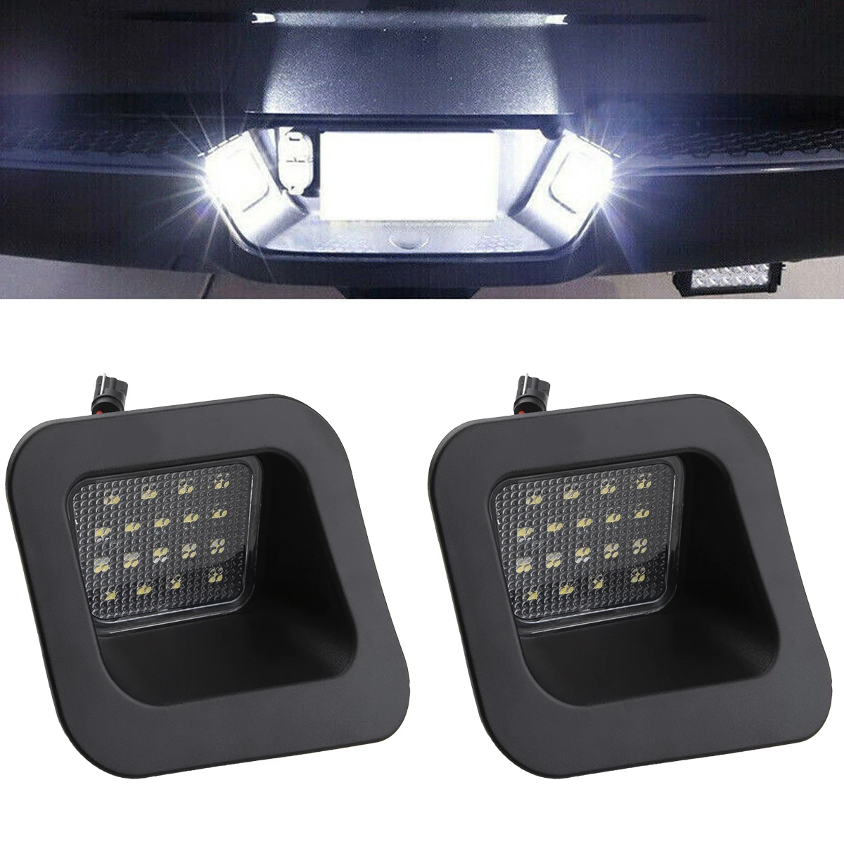 

A Pair LED License Plate Light For 2003-2018 Dodge Ram 1500 2500 3500 License Plate Rear Bumper White Lights LED Lamps