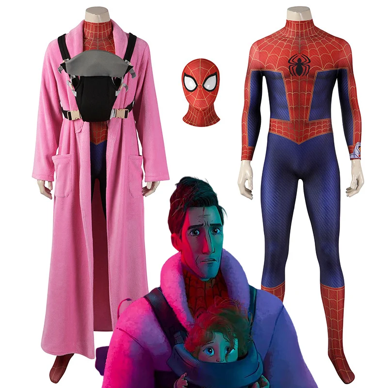 

Spiderman Cosplay Costume New Zentai Bodysuit Spider Across Verse Peter Parker Cosplay Suit Coat Jumpsuit Halloween Costumes
