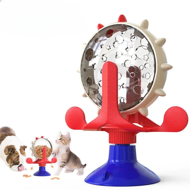 

Pet supplies Explosive puppy dog toys to tease little cat Slow food leaky food device New air car turntable cat toy