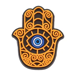 Colorful Yin and Yang Eye Shoe Charm for Adults - Fun Party Gift (PEACOCK BLUE)