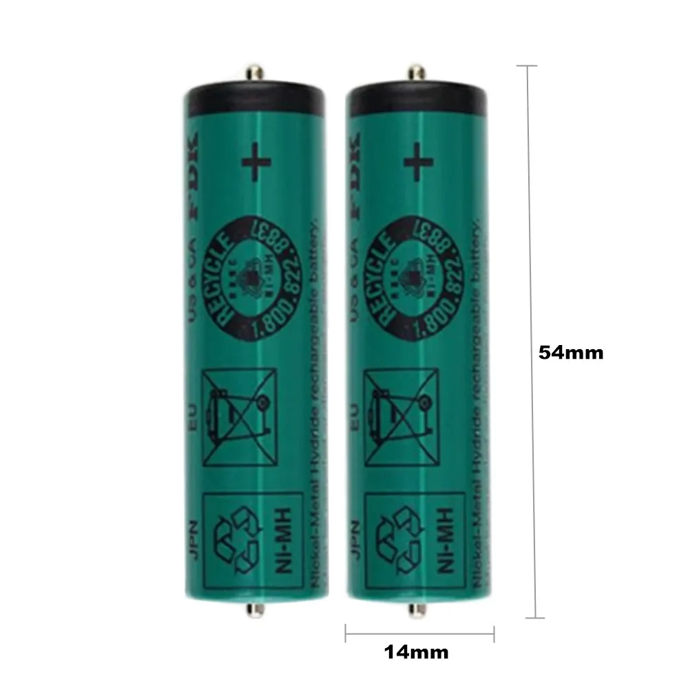 Lot De 2 Batteries Rechargeables Pour Rasoir Panasonic – 1,2V 1200mAh NiMH – Modèles ER154, ER1610, Etc.