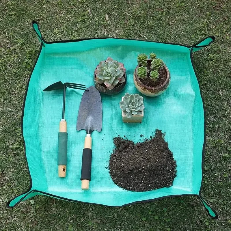 Flower Pots Transplanting Mats Gardening Planting Mat PE Plant Repotting Mat Foldable Waterproof Gardening Potting Pad planting mat