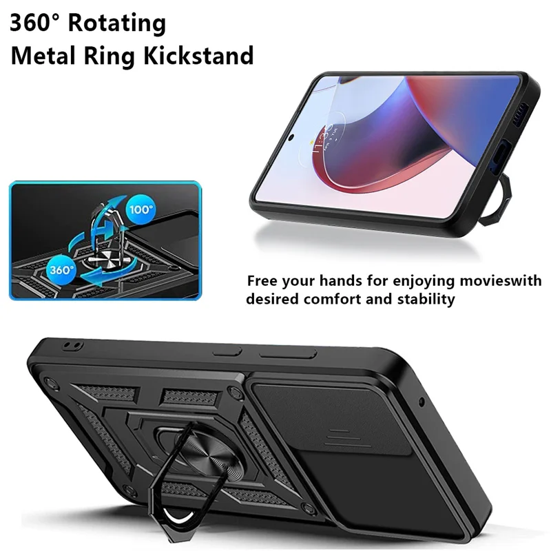 For Motorola Edge 30 Ultra 5G Case Car Magnetic Holder Stand Armor Phone Cases For Moto Edge30 Lite Edge 30 Fusion Neo Cover 3