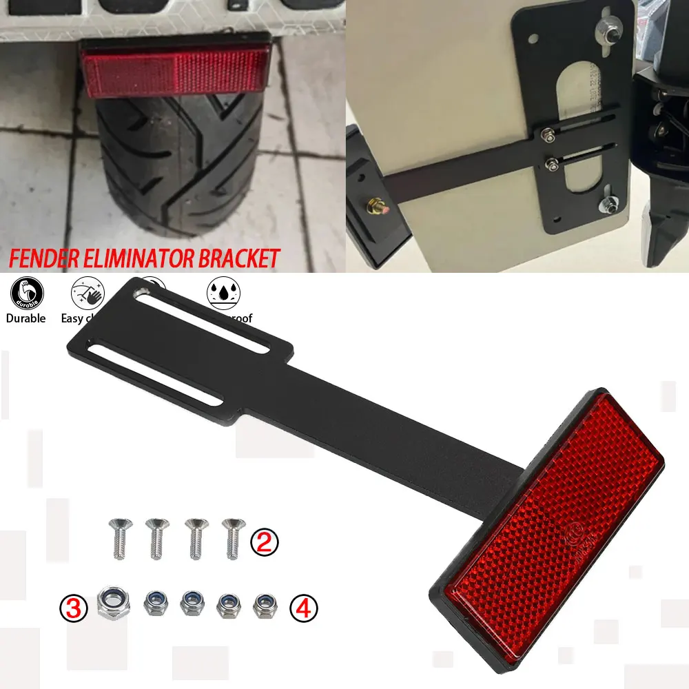 

For Motorcycle Fender Eliminator Aluminium Accessories License Plate Holder Extend Tail Reflector Turn Signal Led License Light