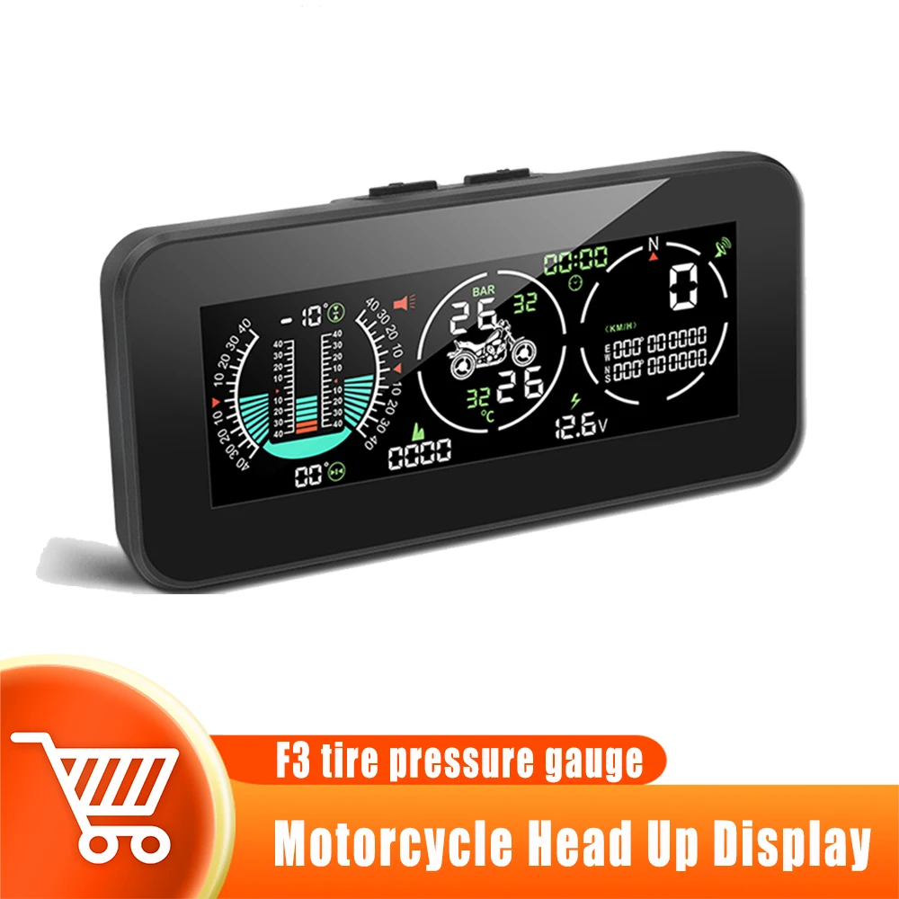 F3 Motorrad Head Up Display GPS Tacho Motorrad Reifendruck