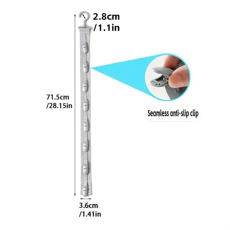 71.5cm 모자 보관함, 야구 모자 8개 수납 가능, 가정 및 옷장 모자 보관에 적합, 옷장에 모자를 걸기 위한 완벽한 도구