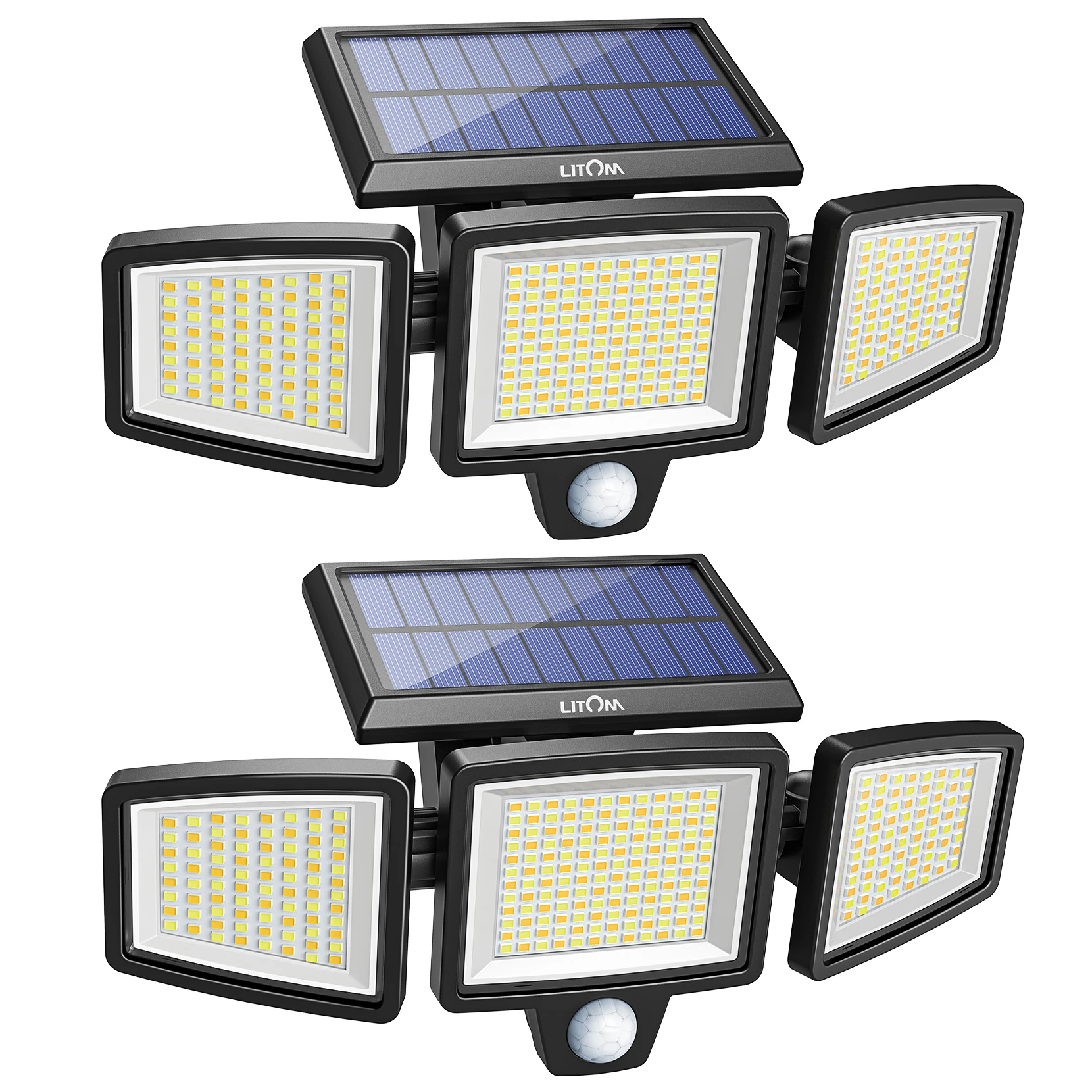 solar garden lights decorative LITOM 304LED Solar Lights Outdoor LED Motion Sensor Light Solar Garden Light Motion Sensor Security Light For Garden Street Lamp solar powered string lights Solar Lamps