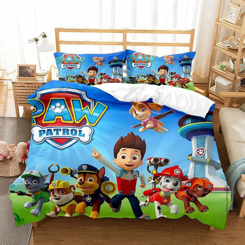 thumbnail image 1 of Funda de edredón de la Patrulla Canina, funda de edredón de dibujos animados de Anime, ropa de cama para perros, funda de edredón con estampado Digital 3D, ropa de cama, regalo de Navidad, 1 of 4