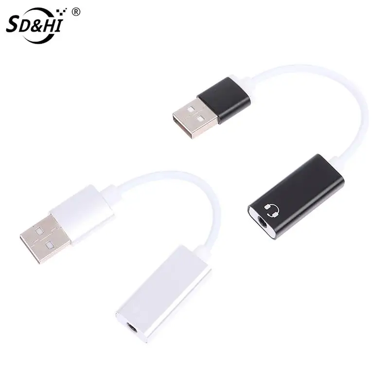 USB Sound Card External 3.5mm Jack USB Adapter To Microphone Speaker Audio Interface Adapter For PC Laptop Computer